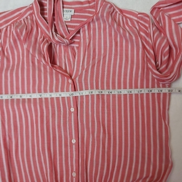 J.CREW Striped‎ Tie neck Button down shirt - Picture 7 of 8